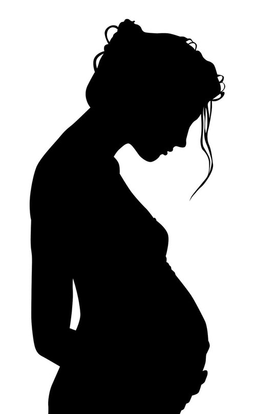 Pregnant lady silhouette