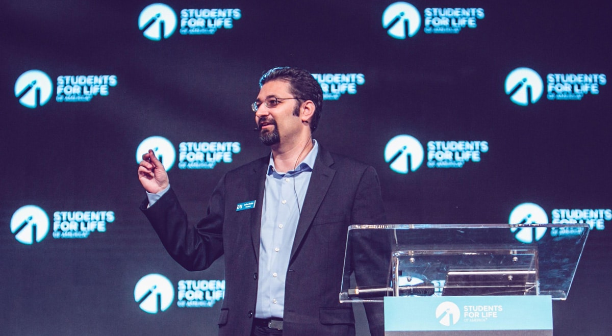 Josh Brahm speaking at the 2019 National Students for Life Conference