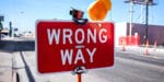 Wrong Way sign